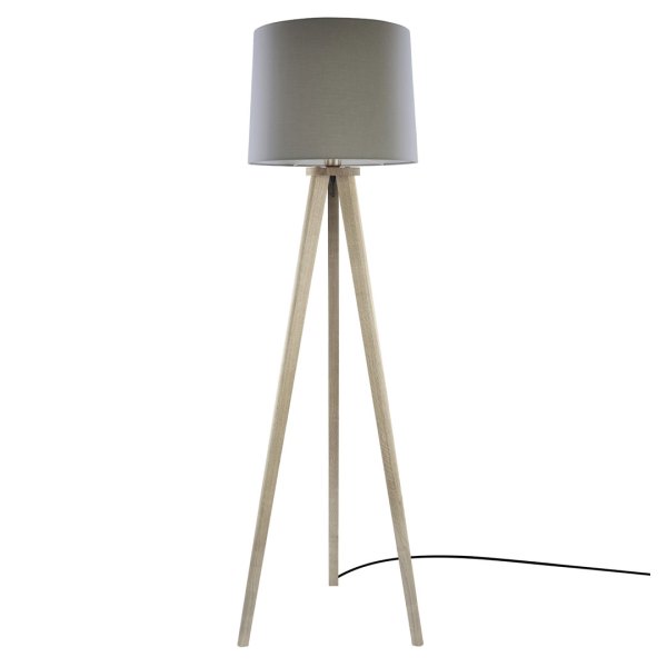 Herzblut Elli floor lamp - solid wood, White knotty oak, oiled 160 cm 14858