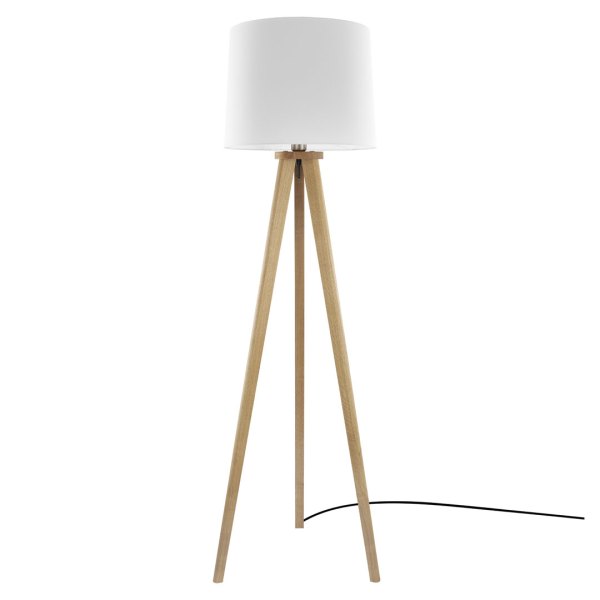 Herzblut Elli floor lamp - solid wood, oiled knotty oak 160 cm 14850