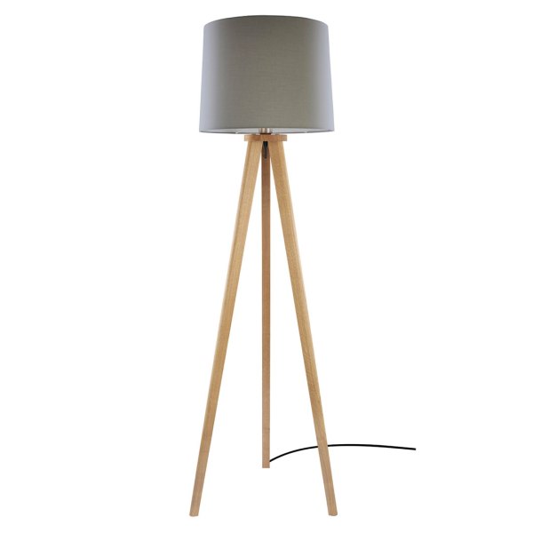 Herzblut Elli floor lamp - solid wood, oiled knotty oak 160 cm 14850