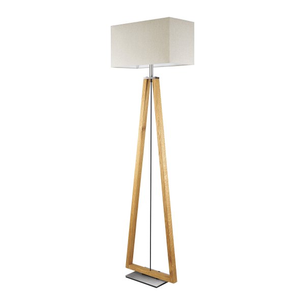 Herzblut Bi Bop floor lamp - solid oak, oiled 156 cm 14800