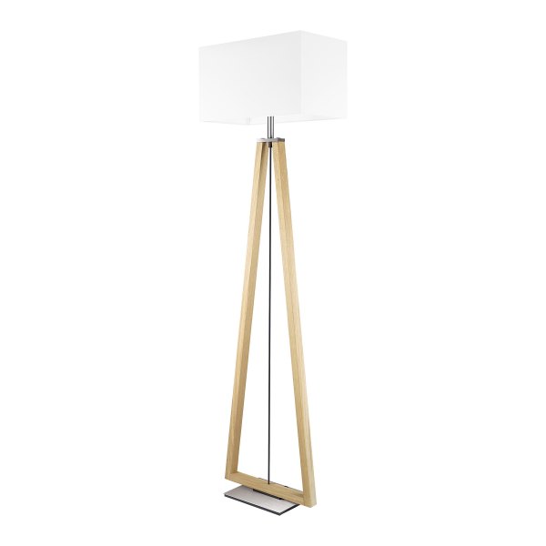 Herzblut Bi Bop floor lamp - solid wood natural knotty oak 156 cm 14803