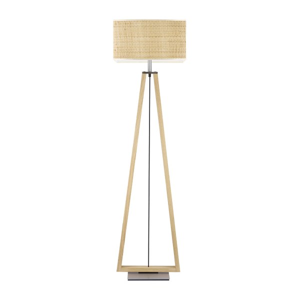 Herzblut Bi Bop floor lamp - solid wood natural knotty oak 156 cm 14803