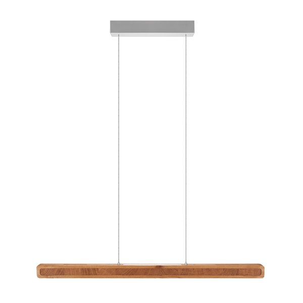 Herzblut Karl K LED Holzpendelleuchte 100cm mit Kopfholz Ober- und Unterlicht mit Rollizug Farbauswahl
