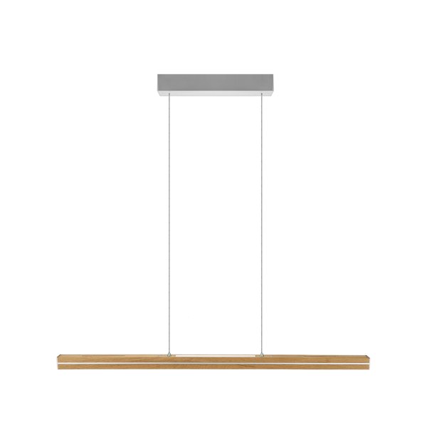 Herzblut Dana 1000 mm LED wooden pendant luminaire top and bottom light, dimmable with roller cable Colour selection