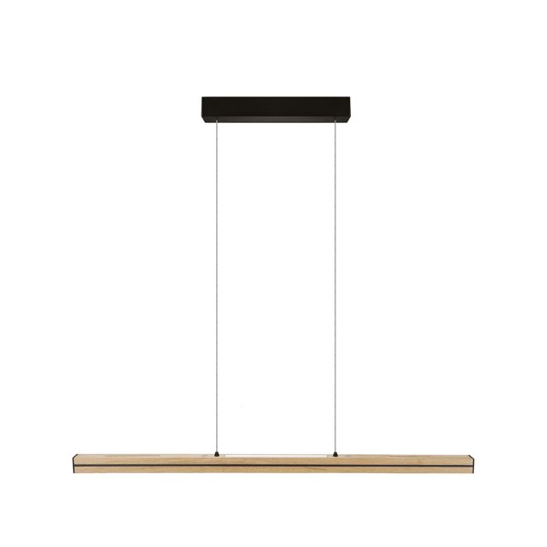 Herzblut Dana 1000 mm LED wooden pendant luminaire top and bottom light, dimmable with roller cable Colour selection