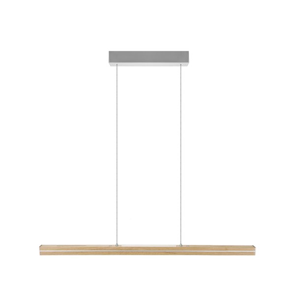 Herzblut Dana 1000 mm LED wooden pendant luminaire top and bottom light, dimmable with roller cable Colour selection