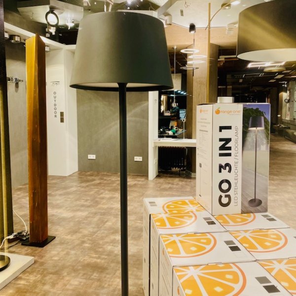Orange One (by Top Light) innovative LED 3-1 luminaire portable, battery-operated, dimmable colour selection