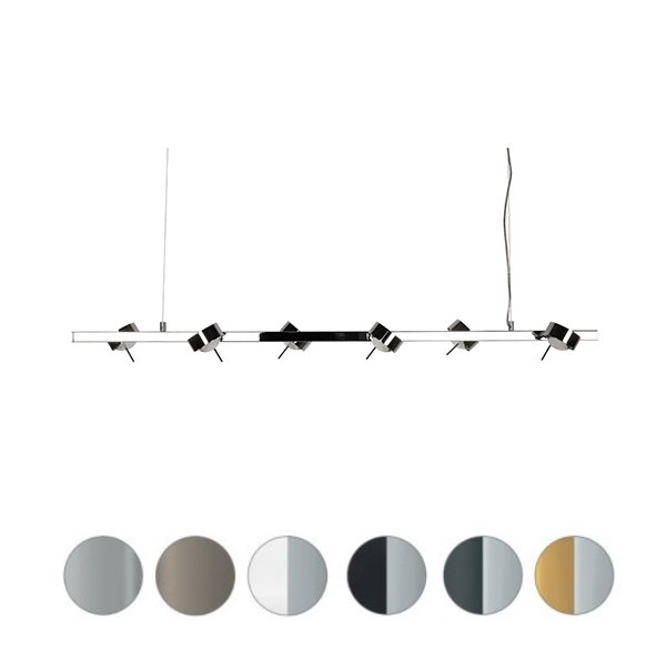 Top Light Puk Mini Sixtett ø 80 LED Pendelleuchte drehbar Konfigurator, dimmbar - Textilkabel anthrazit