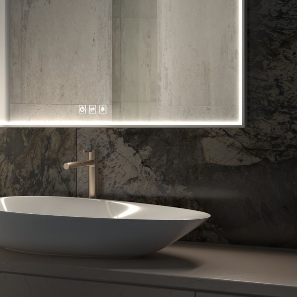 Top Light Crystal Mirror Lumen Light Led Black White Edition Touch/Gesture Control