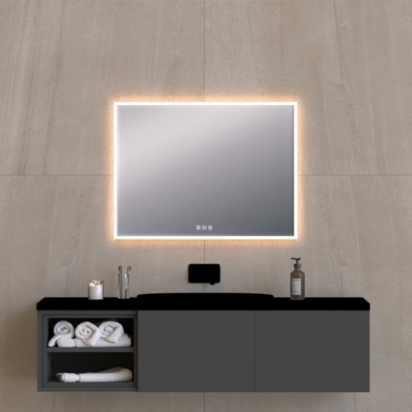 Top Light Kristallspiegel Mirror Light Led Black White Edition Touch/Gestensteuerung
