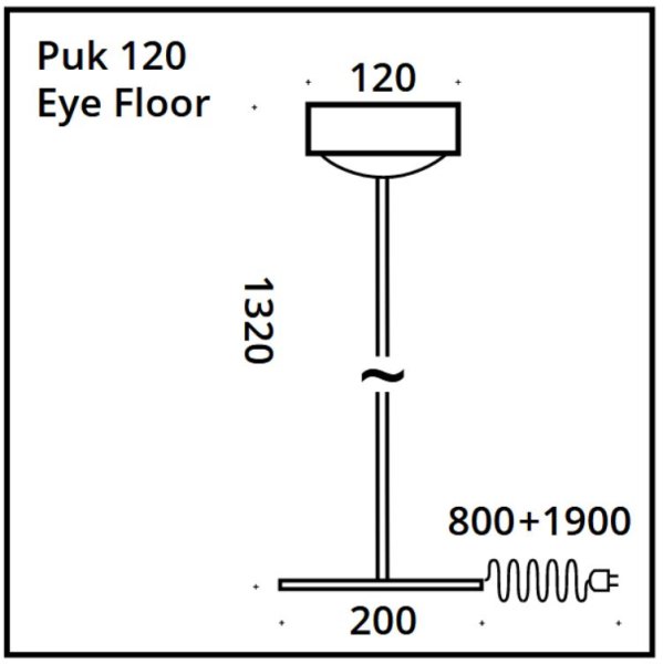 Top Light Puk! 120 Eye Floor Avantgarde Ø 120 mm LED Dimmer Button - Configurator