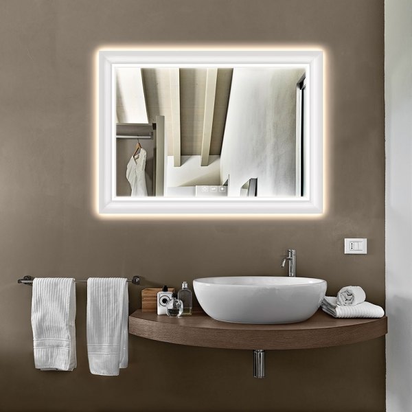 Top Light Kristallspiegel Castle Light Led Black White Edition Touch/Gestensteuerung