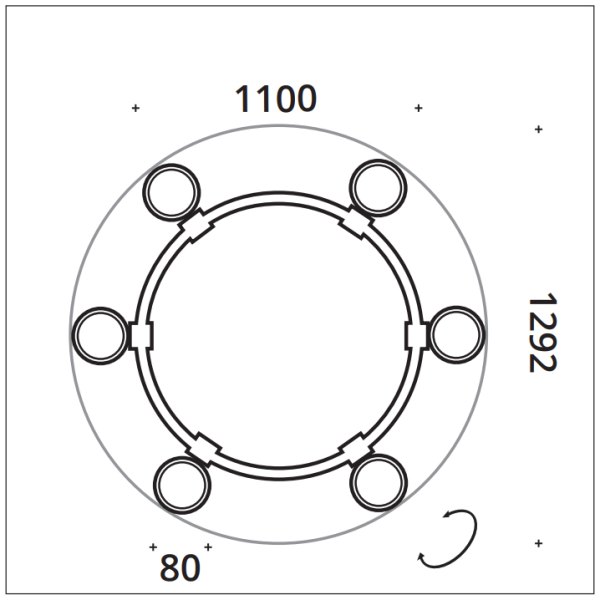 Top Light Puk Mini Crown L G9 Ringleuchte Konfigurator, dimmbar