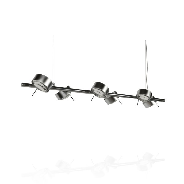 Top Light Puk Maxx Sixtett ø 120 LED Pendelleuchte drehbar Konfigurator, dimmbar - Textilkabel anthrazit