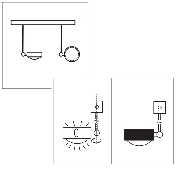 Top Light Puk Mini Choice Side III ø 80 G9 ceiling light swivel / tilt configurator, dimmable