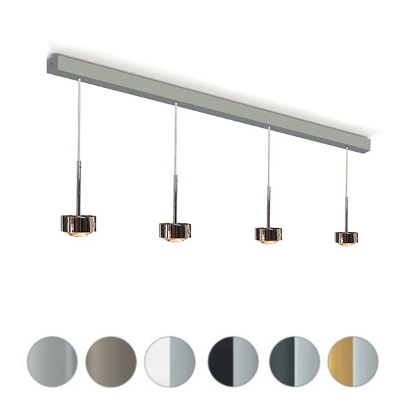 Top Light Puk Mini Choice Long One IV ø 80 G9 pendant bar downlight configurator, dimmable