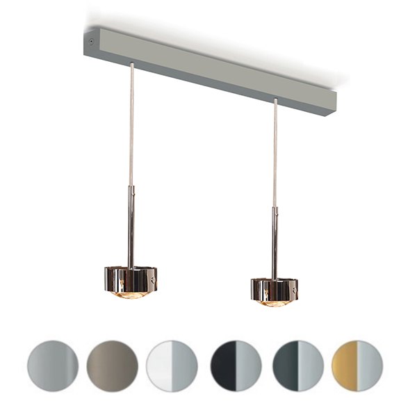 Top Light Puk Mini Choice Long One II ø 80 LED pendant bar downlight configurator, dimmable