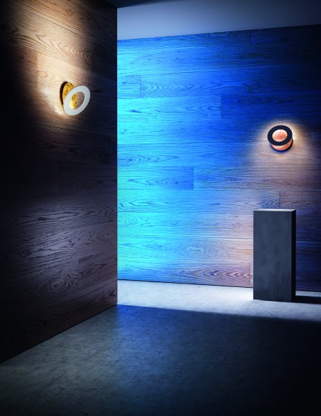 Icone Vera 31 wall lamp copper leaf & black Ø 31cm adjustable