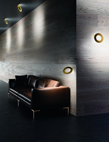 Icone Vera 31 wall lamp copper leaf & black Ø 31cm adjustable