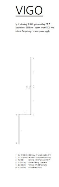 Helestra - Hochwertiges Schienensystem VIGO - Z-Form - Nickel matt