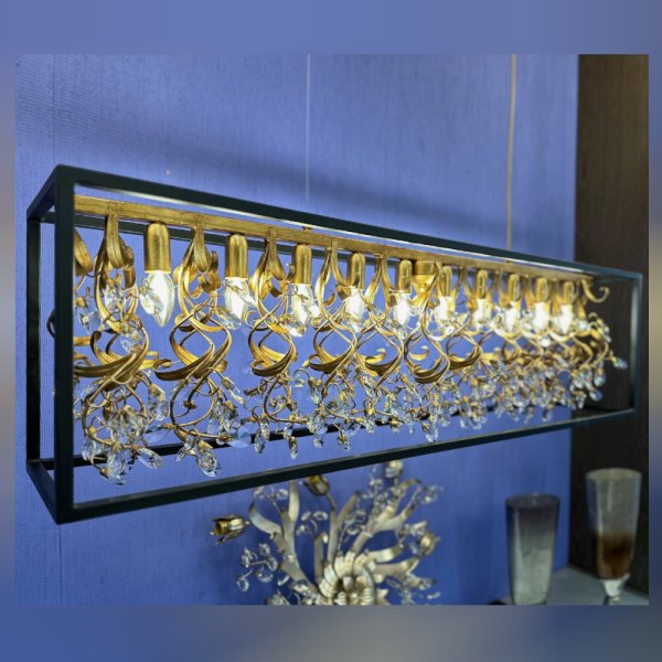 Arte Luce pendant light KA3333 10S gold leaf black craftsmanship at its best