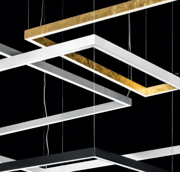 Braga Led Pendant Flat 2137/S140-2 up/down dimmable colour selection