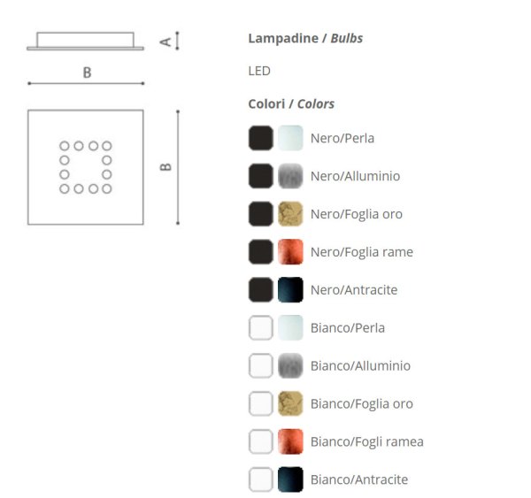 Icone Confort LED Deckenleuchte 4flg. Weiß/Blattkupfer, dimmbar