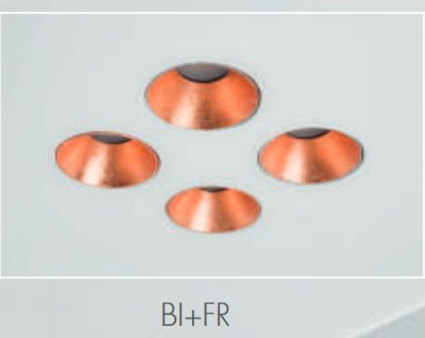 Icone Confort LED ceiling light 4flg. Quadrata colour selection, dimmable, 2.700K