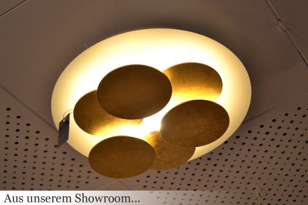 Braga Nuvola LED Ceiling Light Rust Colour / Gold Leaf 2092/PL45-M-23/14