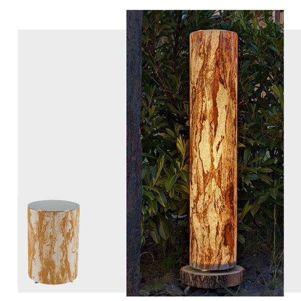 Epstein Apollo Sahara outdoor cylindrical luminaire made of quartz sandstone Configurator