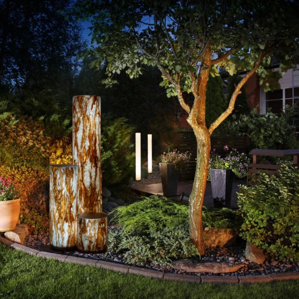 Epstein Apollo Sahara outdoor cylindrical luminaire made of quartz sandstone Configurator