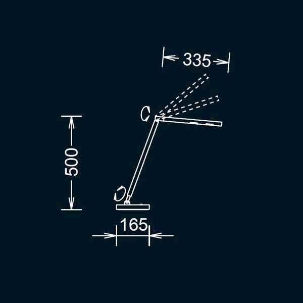 Knapstein Dina-T Basic LED Tischleuchte Kippschalter mattnickel