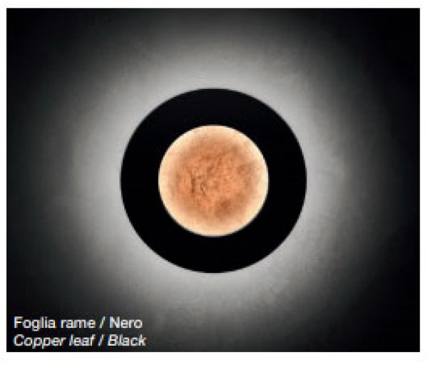 Ausstellungsstück - Icone Vera 26 Wandleuchte Blattkupfer & Schwarz Ø 26cm verstellbar