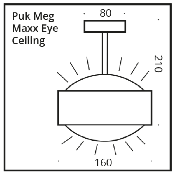 Top Light LED Puk Meg Maxx Eye Ceiling, colour selection