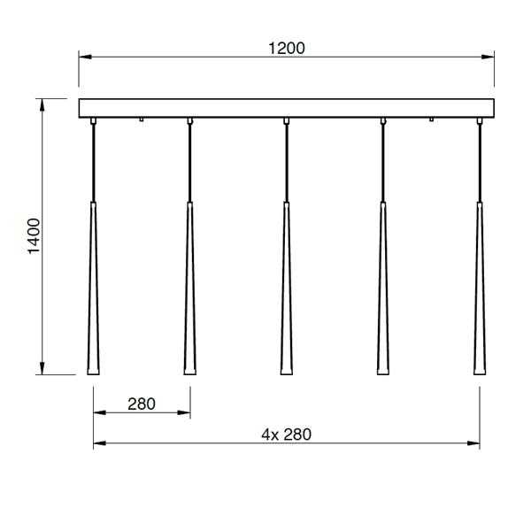 LED Hängeleuchte "LUCID XL" 3512 5-flammig Schmidt Leuchten