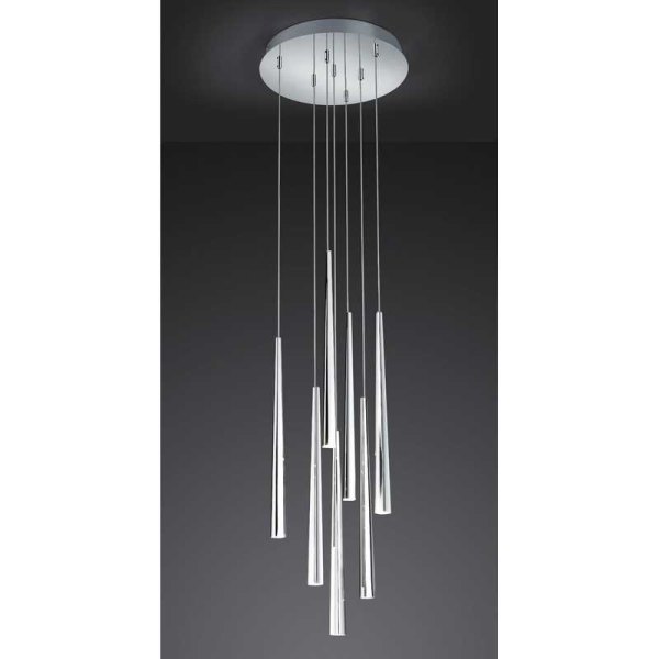 LED hanging lamp " LUCID XL" 7-flames Schmidt lights