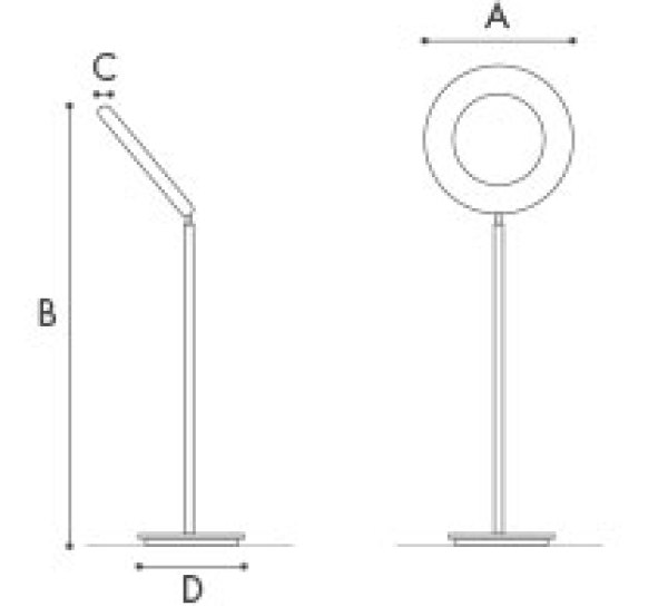 Icone Vera STNE floor lamp white adjustable
