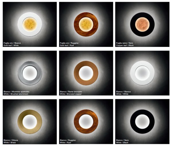 Icone Vera 31 Wandleuchte Weiß / Weiß Ø 31cm verstellbar