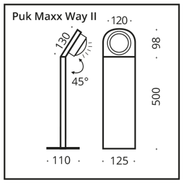 Top Light LED Pollerwegleuchte Puk Maxx Way II 15-4001 Kofigurator
