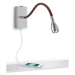 Knapstein Asta LED Wandleuchte USB dimmbar Mattnickel