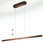 Ausstellungsstück - Knapstein Linn -L 128 LED Pendelleuchte Gestensteuerung dimmbar Lift Effekt Bronze