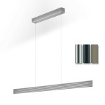 Exhibition piece - Knapstein Fara 132 51.509.05 LED pendant light - 132 cm top/bottom light gesture control lift dimmable - matt nickel