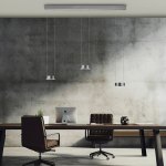 Ausstellungsstück - Knapstein Zera-3 51.518.35-1 graphit anthrazit Prismenabdeckung LED Pendelleuchte - 3 flammig Ober-/Unterlicht Gestensteuerung Lift dimmbar - Sonderfarbe